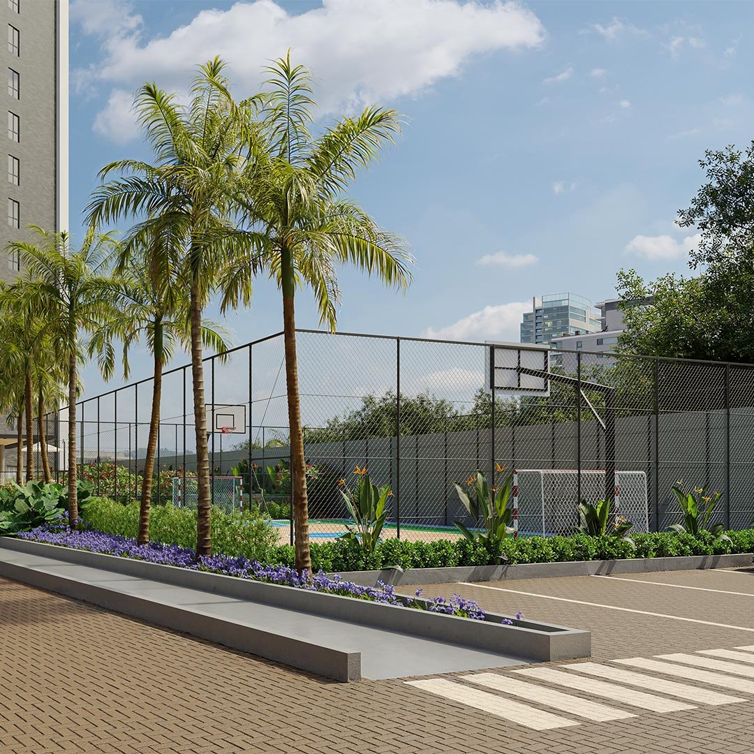 Quadra de futebol e pickleball